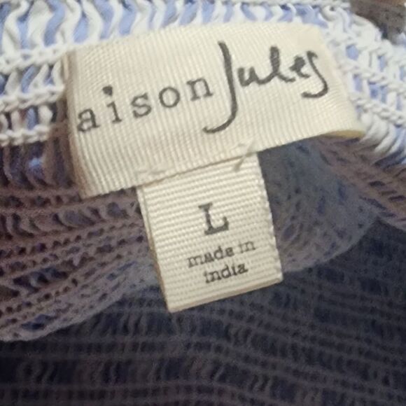 Maison Jules Women's Off The Shoulder Top Blue Size Medium - Picture 6 of 9